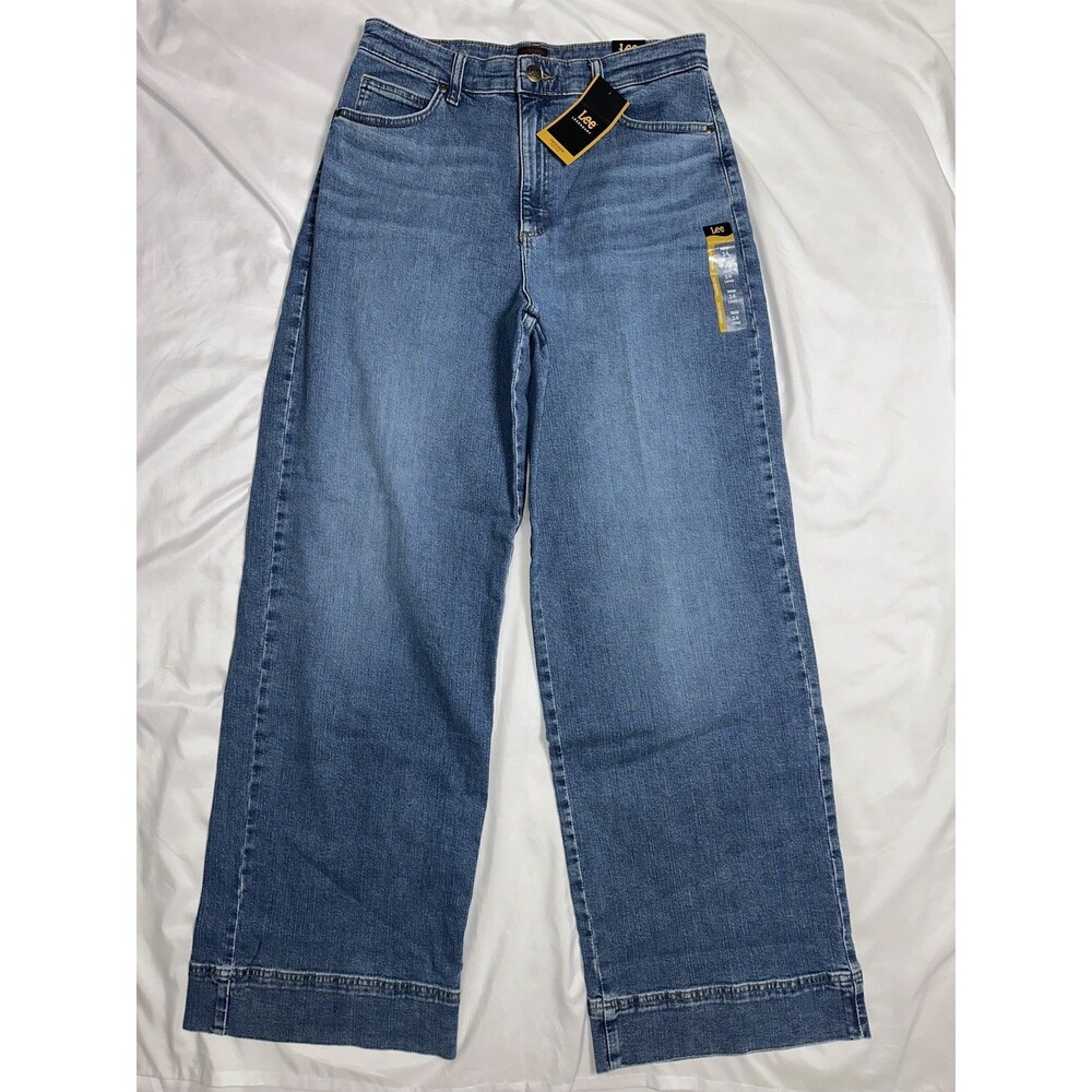 Lee Womens Legendary Style High-Rise Trouser Jean wide leg 14 long